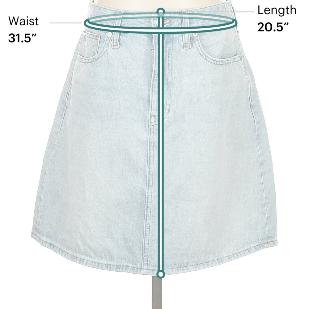 Madewell Light Blue A-Line Denim Skirt NWOT - Picture 5 of 5
